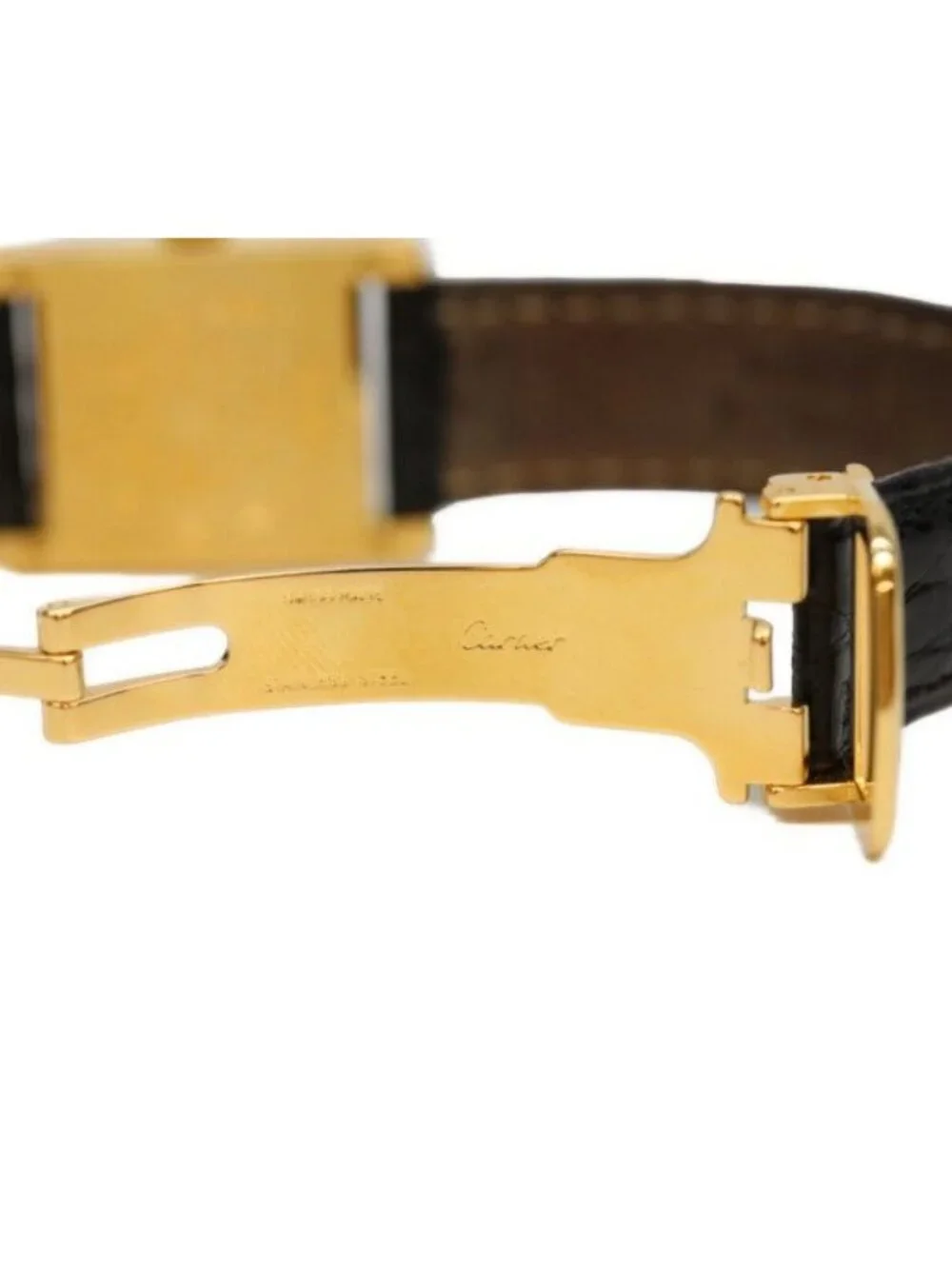 Cartier Trinity Dial Must Tank SM Vermeil Leather Quartz